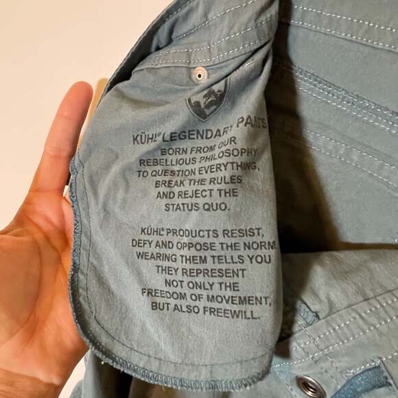 KUHL Women's Legendary Cargo Hiking Pants 14 Long Blue Gray - Picture 4 of 5